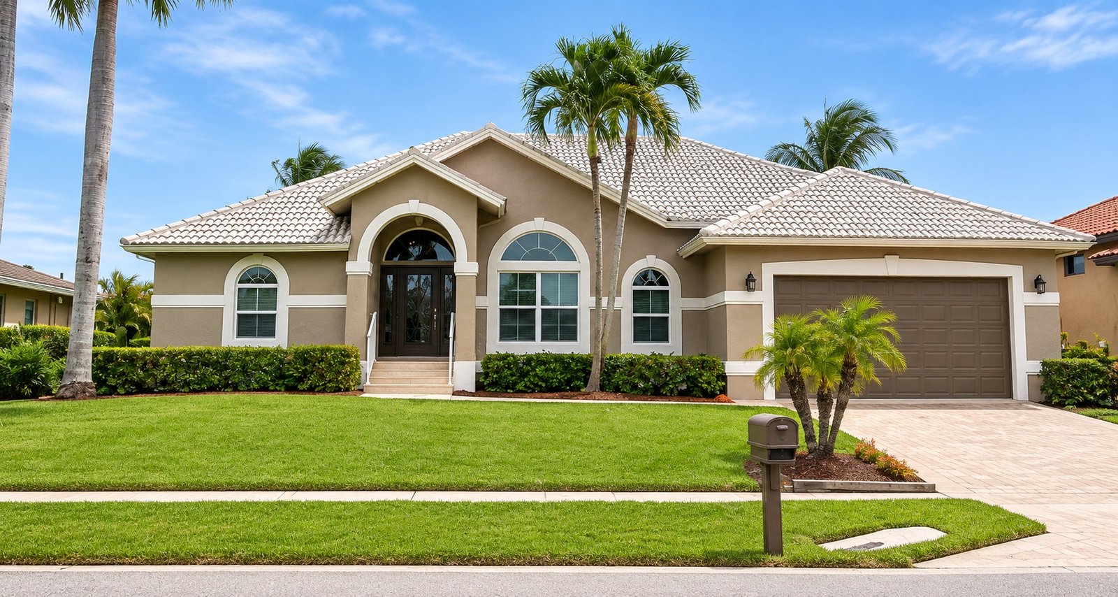 Standing seam metal roof on a coastal home in Jupiter, Florida